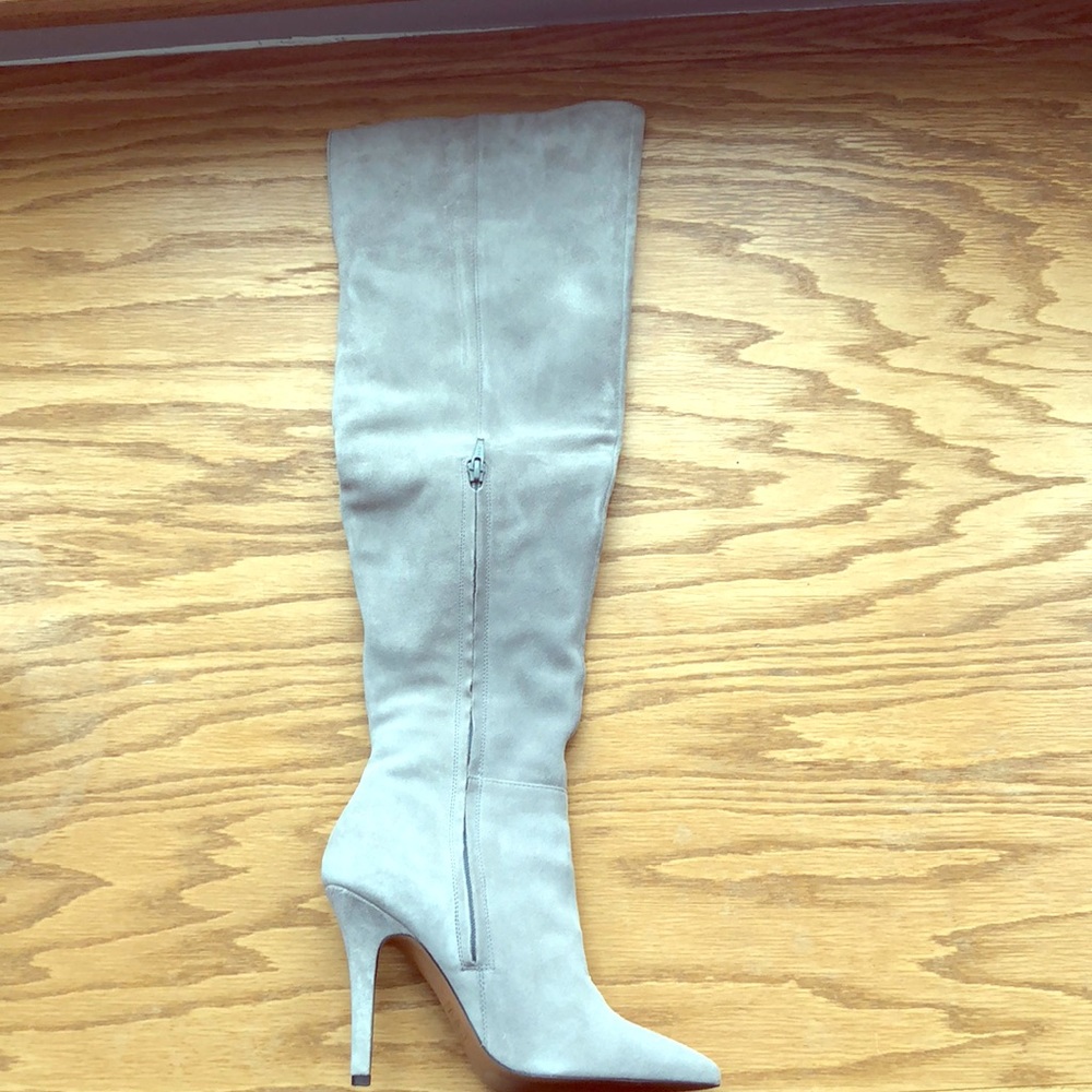 Aldo gray knee high boots